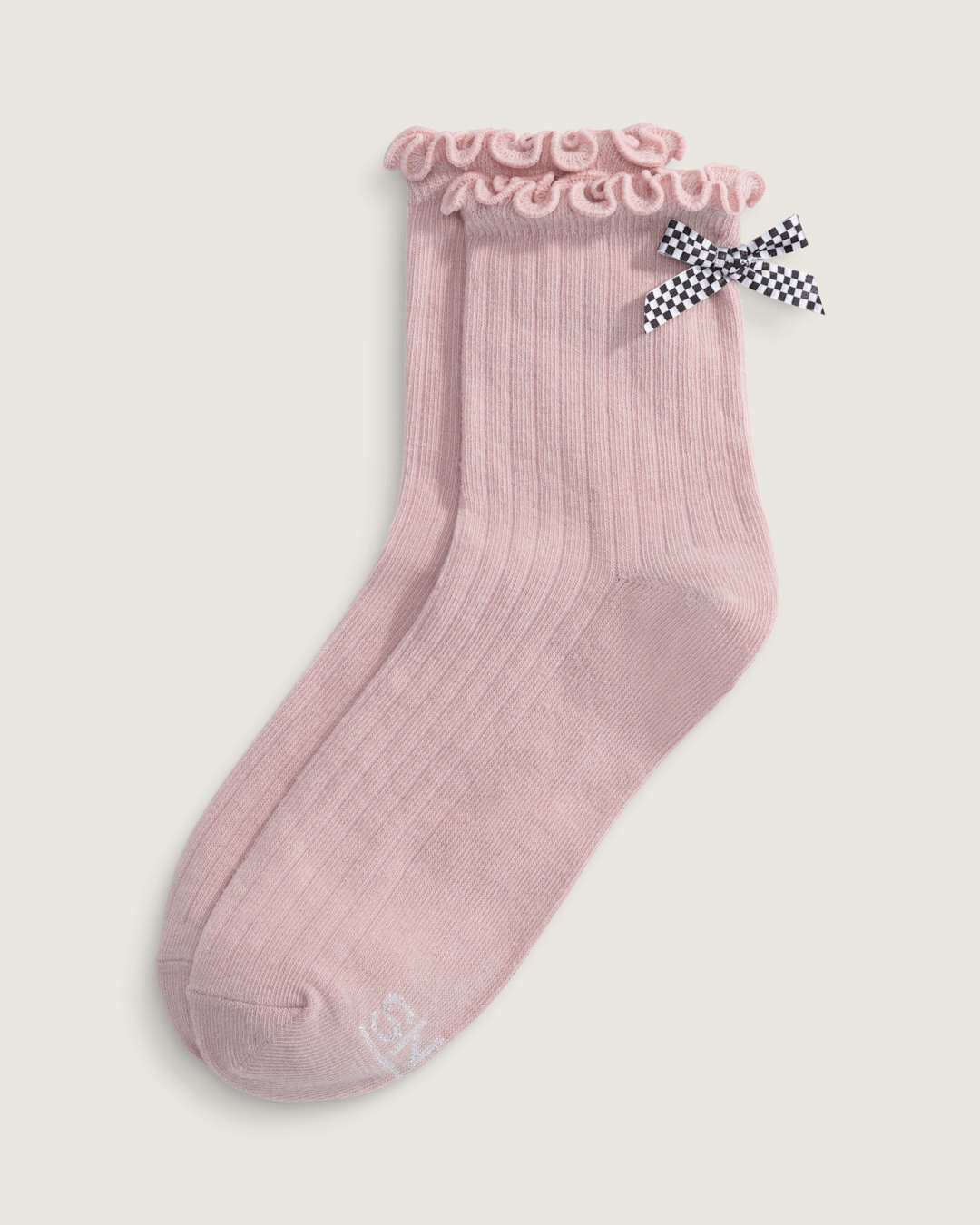 Vans Bow Back Crew Socks in Sepia Rose Pink
