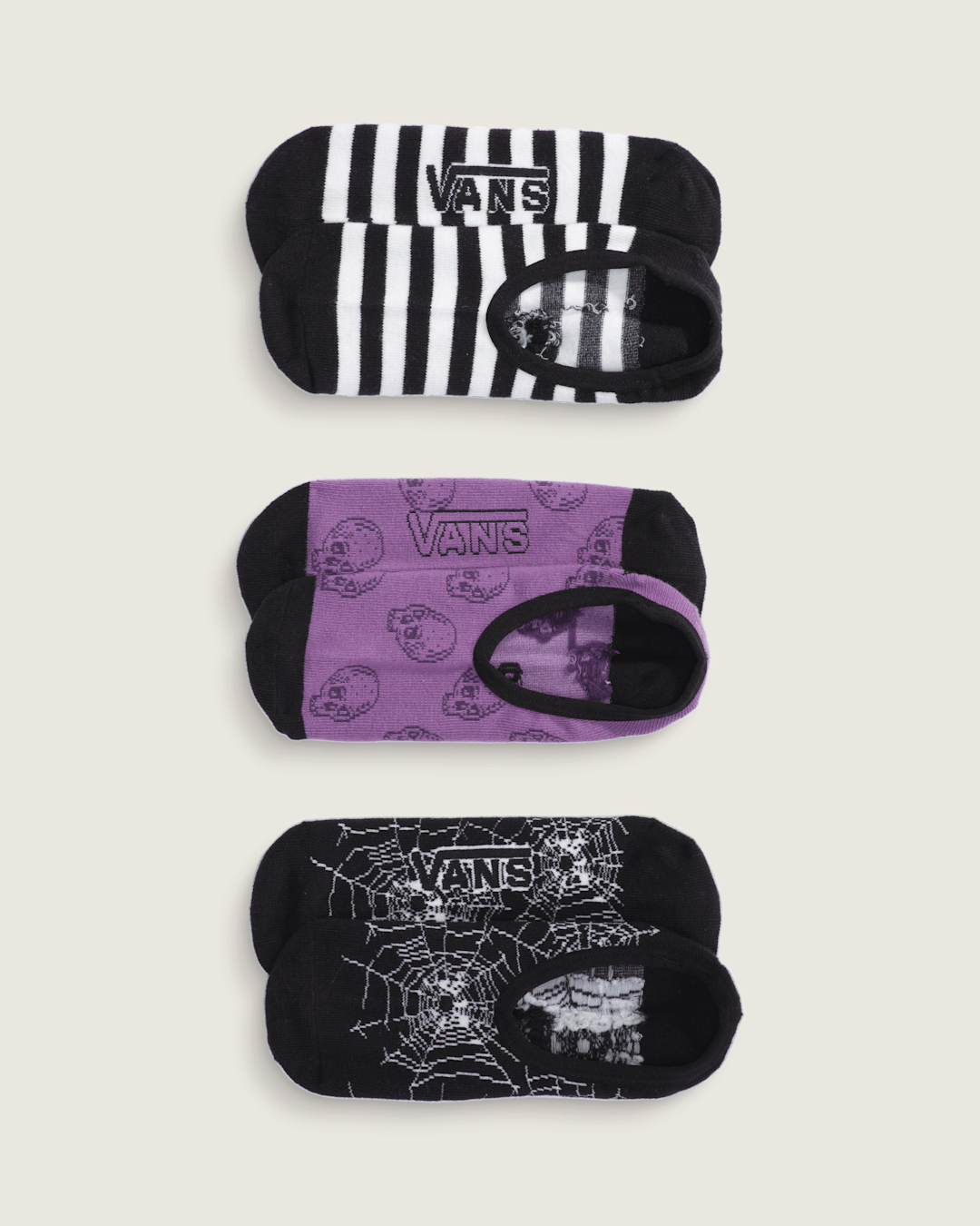 Vans Printed Canoodle Socks 3-Pack in Black