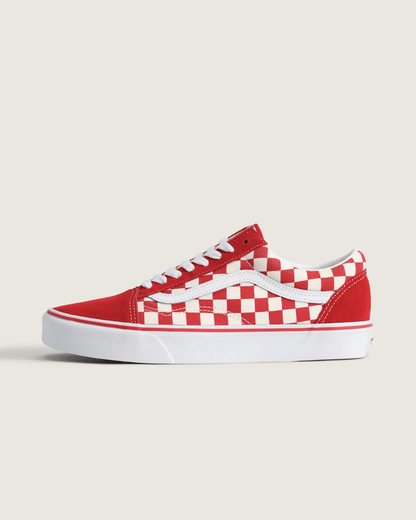 Vans Old Skool Checkerboard Shoe in Checkerboard Racing Red / White
