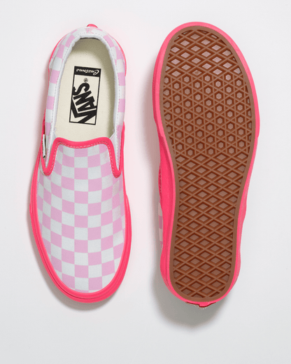 Vans Customs Classic Slip-On Checkerboard Wide Shoe in Customs