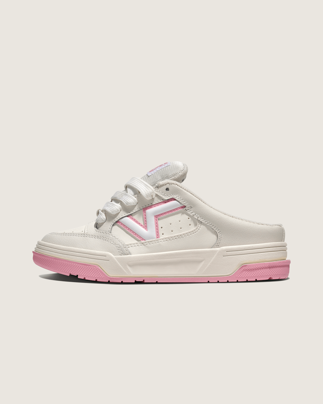 Vans Upland Mule Shoe in Off White / Pink