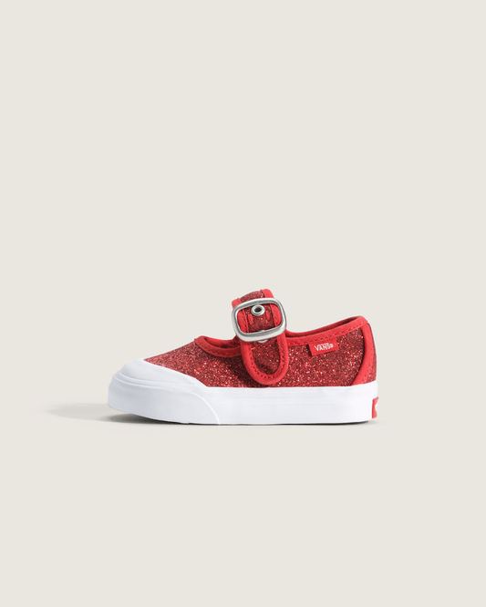 Vans Toddler Mary Jane Shoe in Glitter Red