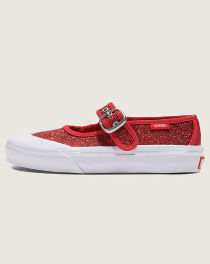 Vans Little Kids Mary Jane Shoe in Glitter Red