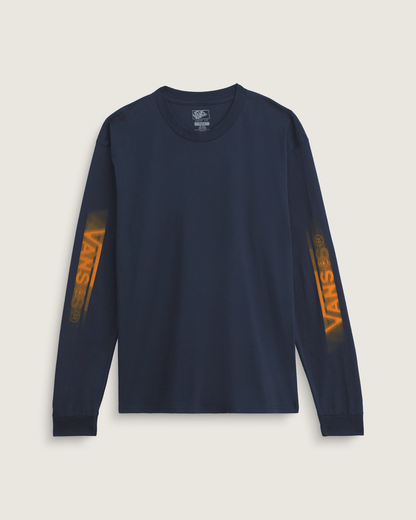 Vans Blur Drop Long Sleeve T-Shirt in Navy