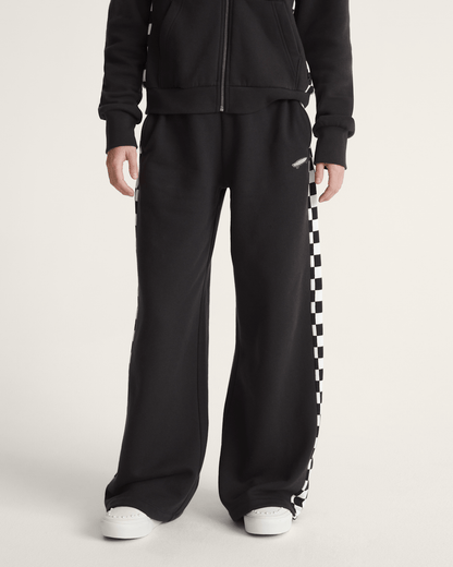 Vans Rookie Track Sweatpants in Checkerboard Black