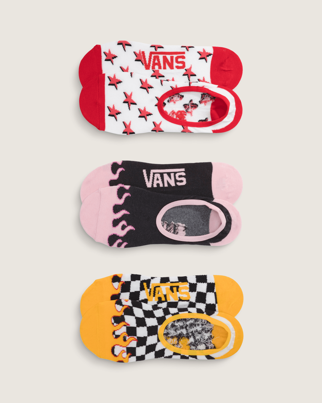 Vans Checkerboard Ticker Canoodle Socks in Racing Red