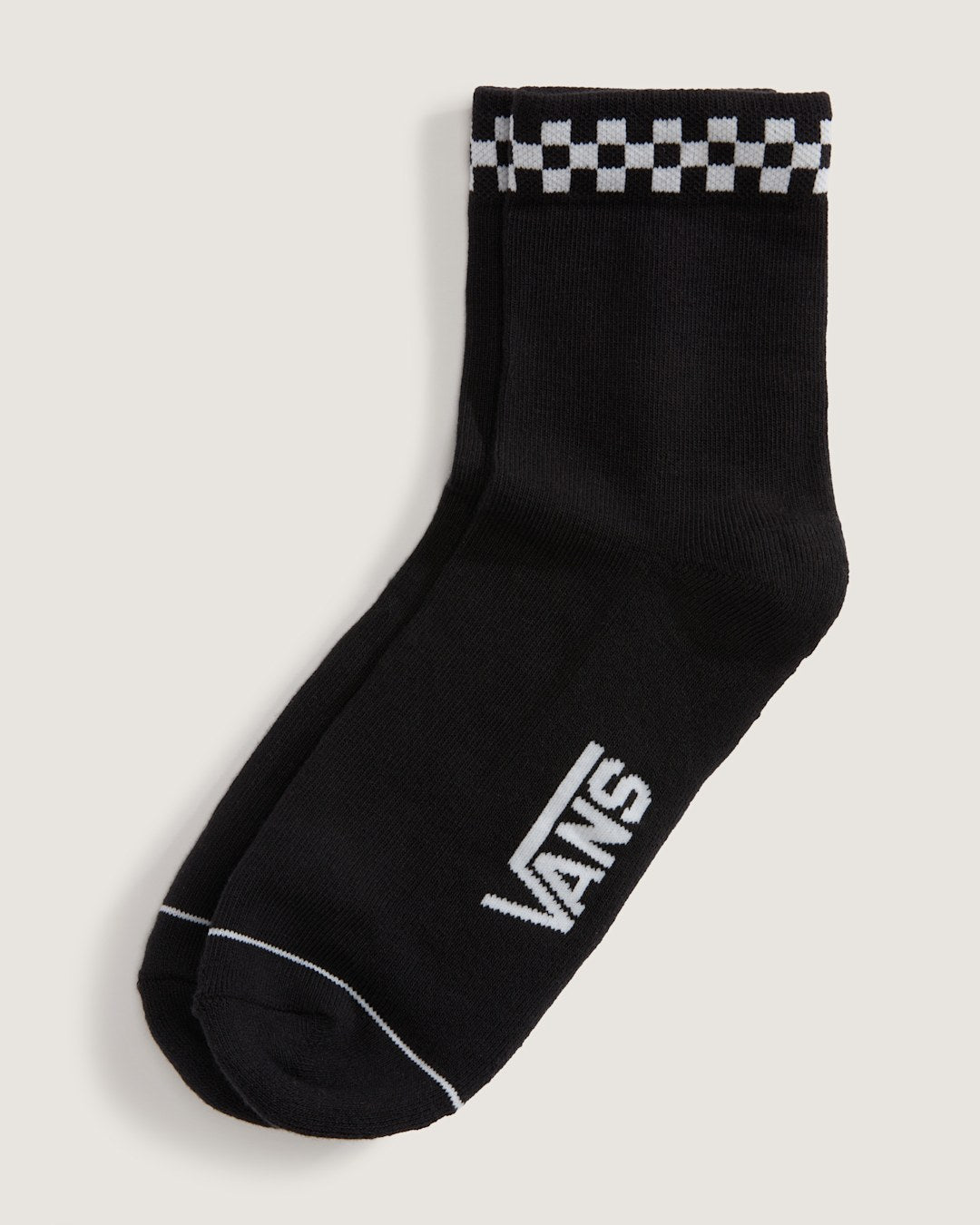 Vans Peek-A-Check Half Crew Socks in Black