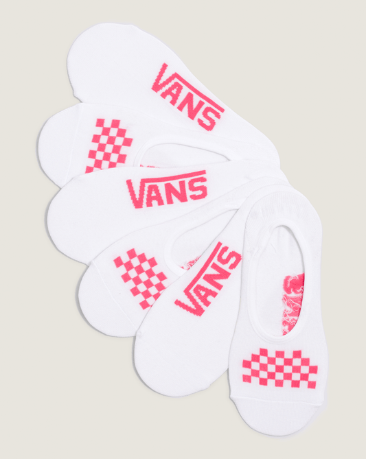 Vans Kids Classic Canoodle Socks 3-Pack in White / Wild Orchid Pink
