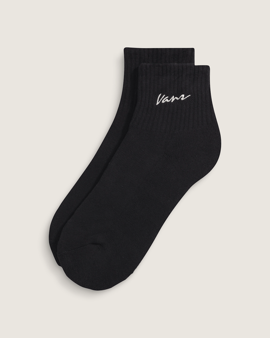 Vans Kids Classic Script Half Crew Socks in Black