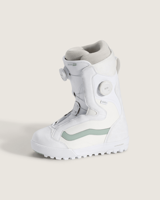 Vans Women's Encore Pro Snowboard Boot in White / Olive Grey