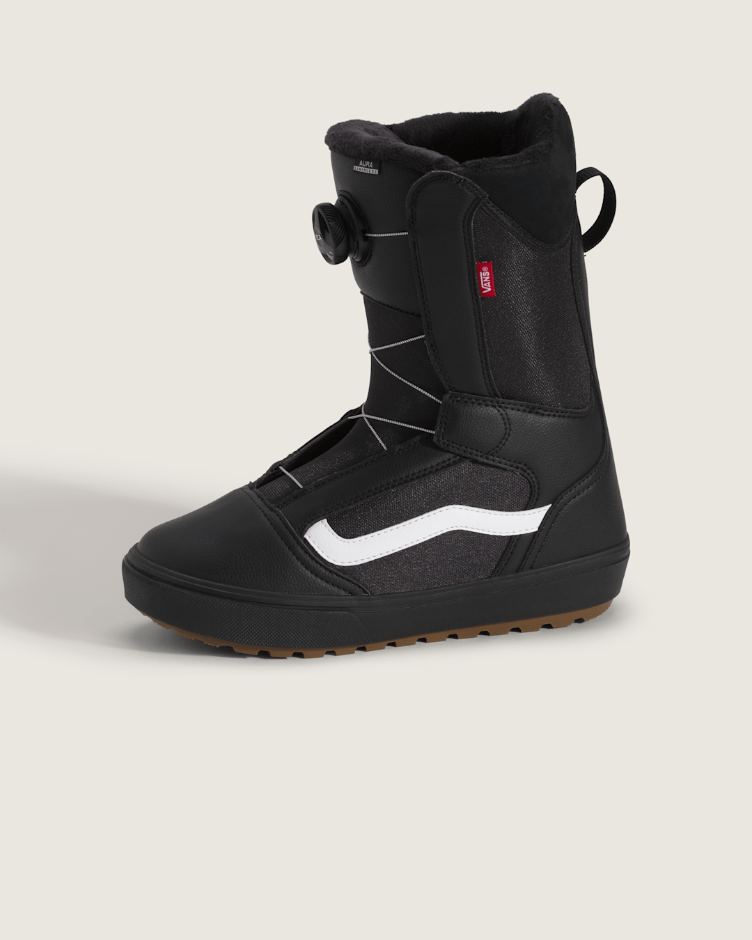 Vans Aura Linerless Gum Snowboard Boot in Black / Gum