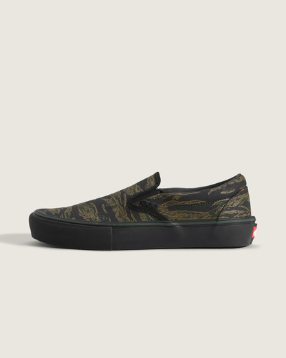 Vans Skate Slip-On Shoe in Camo Green / Black