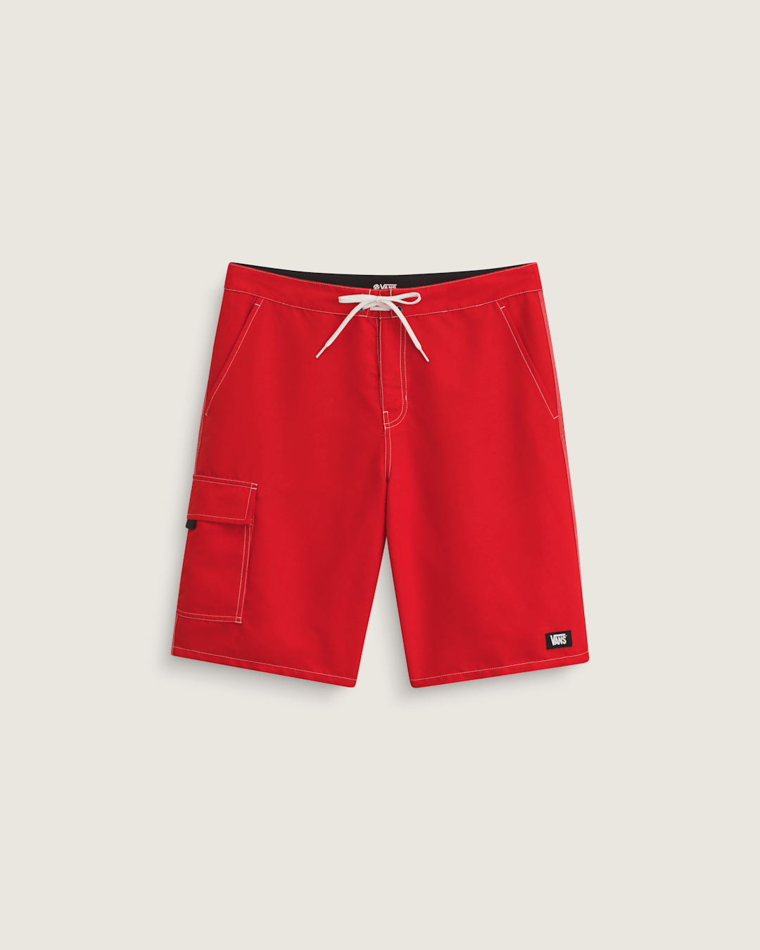 Vans Voyage Long Cargo Boardshorts in Racing Red