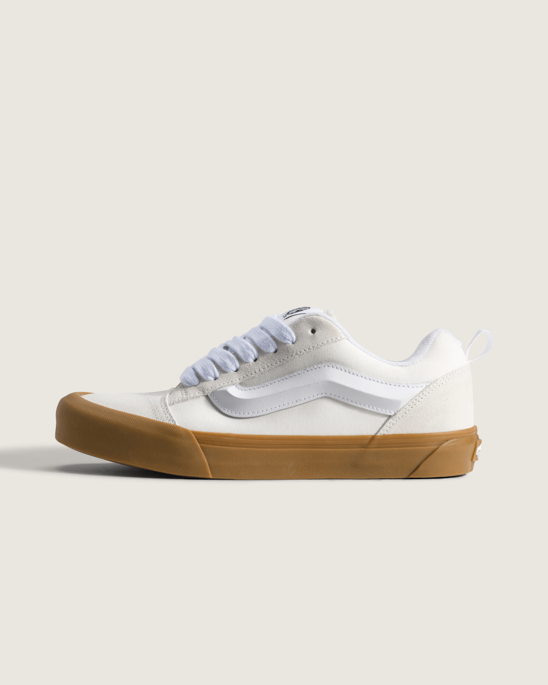 Vans Knu Skool Shoe in Blanc De Blanc White