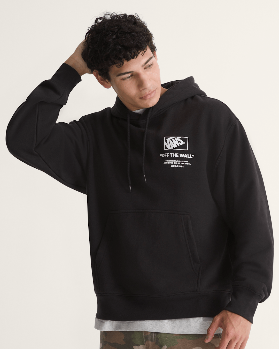 Vans Stacked Hi Pullover Hoodie in Black / White