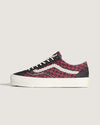 Geo Check Bordeaux Red