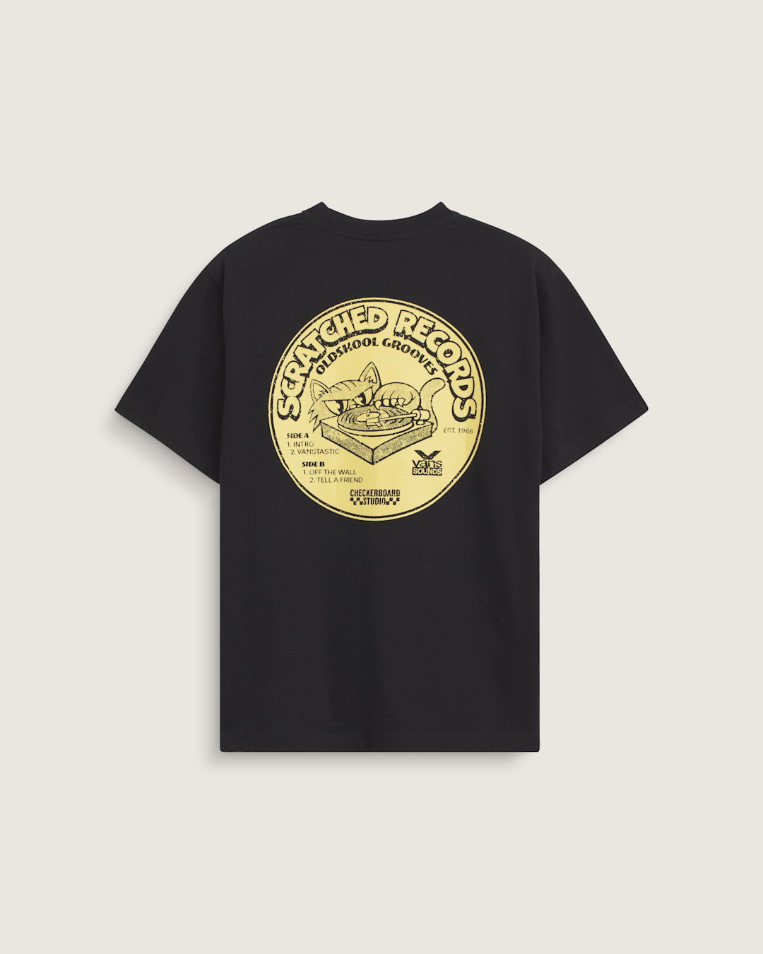 Vans Scratched Records T-Shirt in Black
