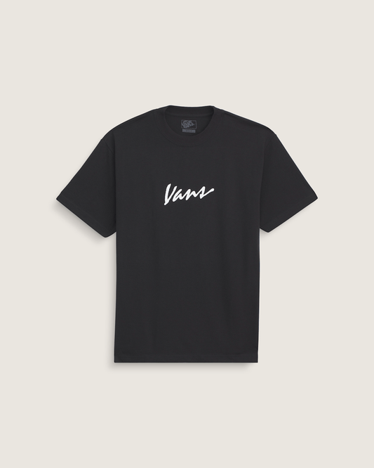 Vans Classic Script T-Shirt in Black / White