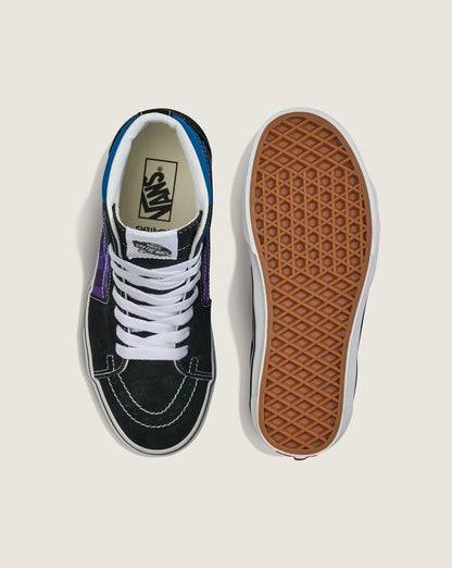 Vans KPop Demon Hunters x Vans Big Kids Sk8-Hi Shoe in Kpop Demon Hunters Black / Blue