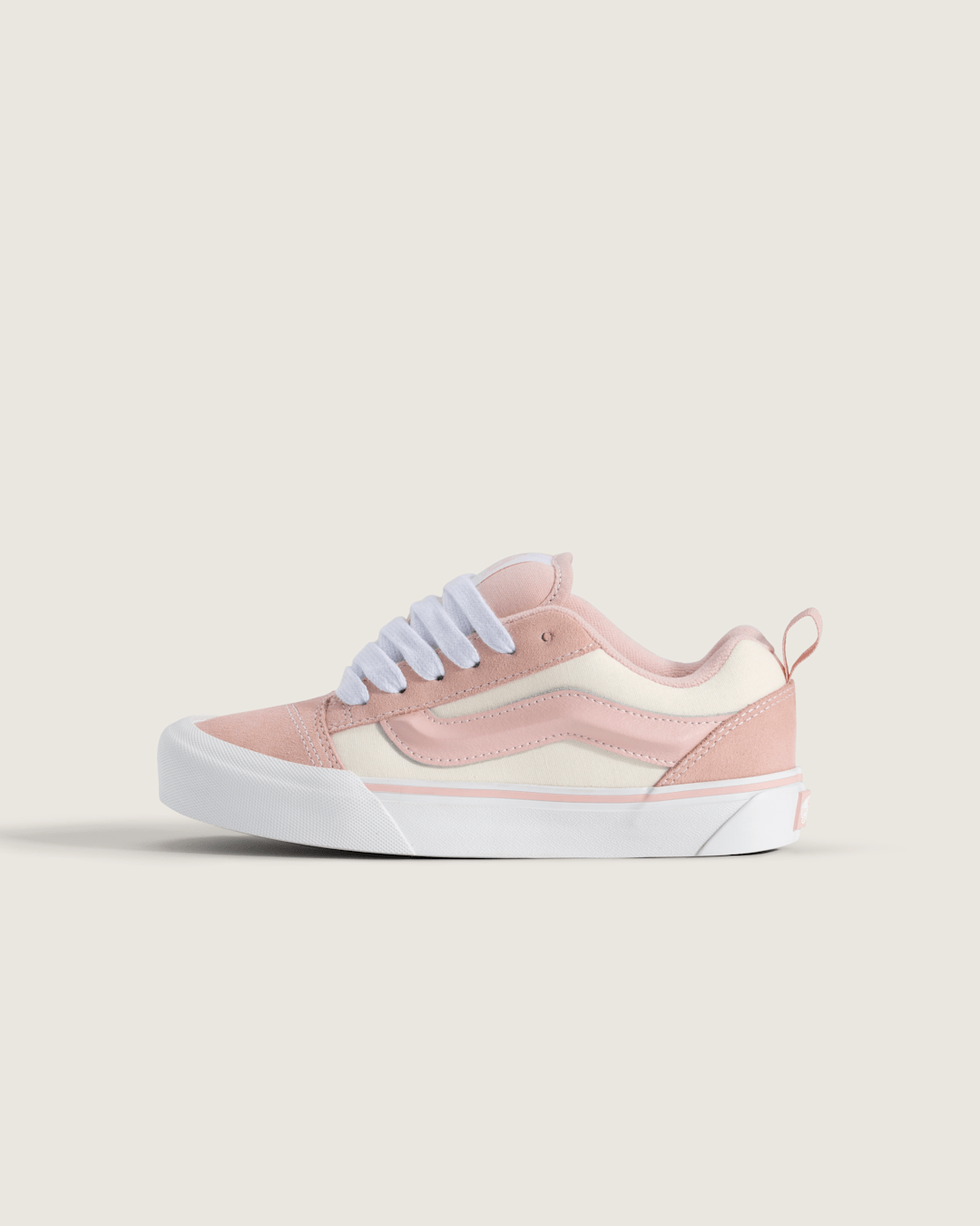 Vans Big Kids Knu Skool Shoe in Rose Pink
