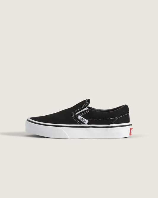 Vans Kids Classic Slip-On Black/True White Shoes