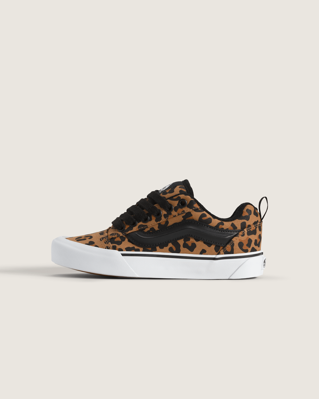 Vans Little Kids Knu Skool Shoe in Leopard Brown / Black