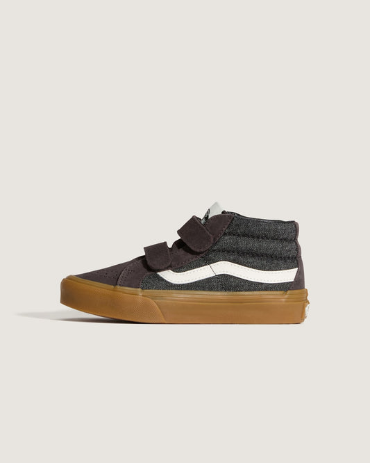 Vans Little Kids Sk8-Mid V Shoe in Black