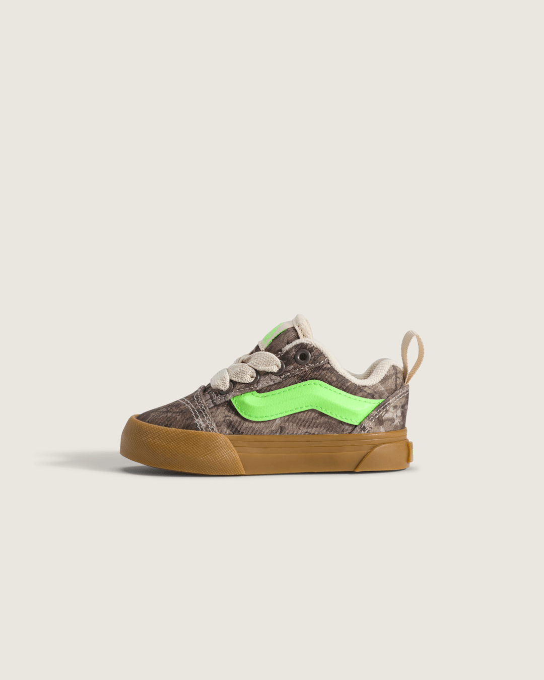 Vans Toddler Knu Skool Shoe in Camo Gecko Green