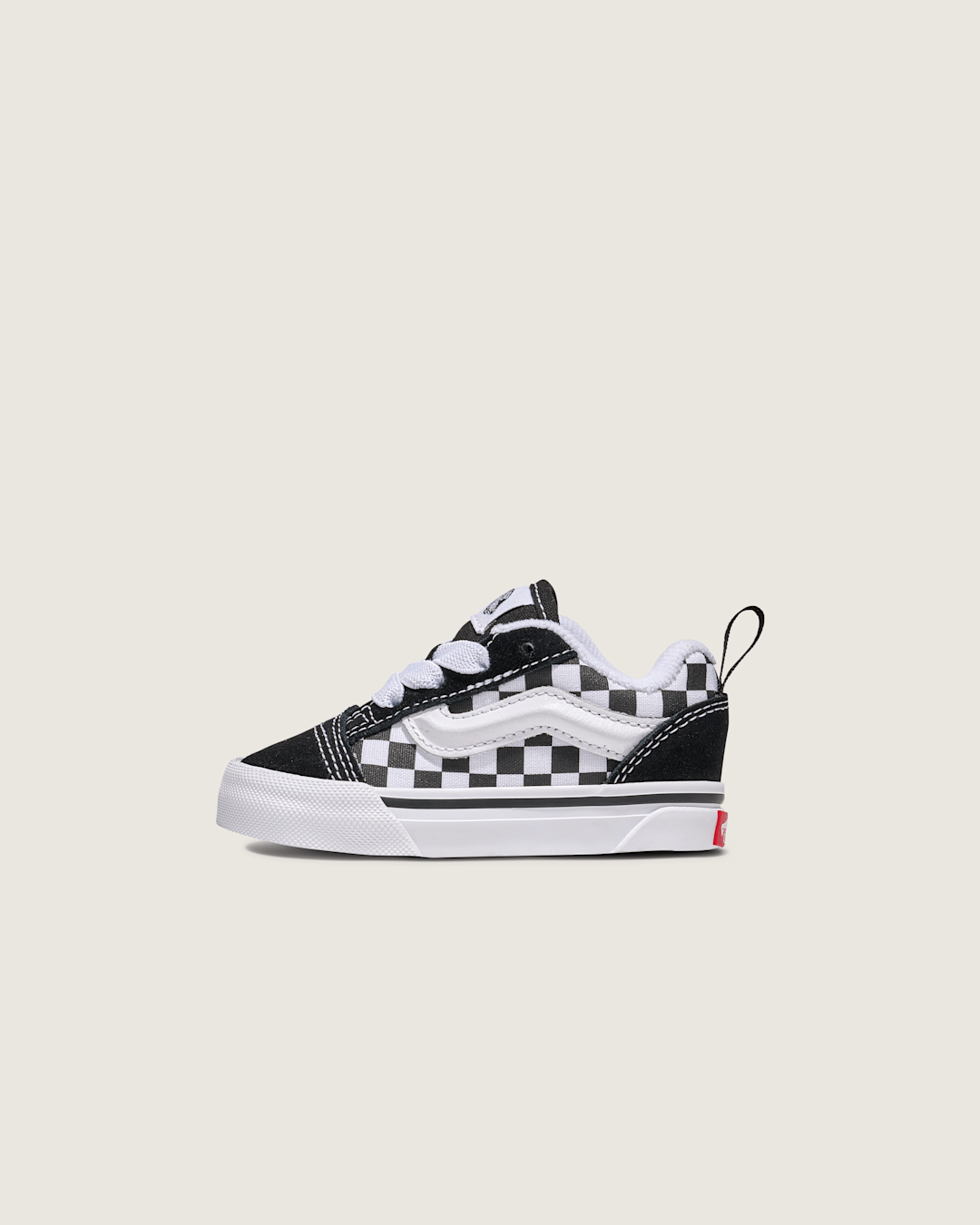 Vans Toddler Knu Skool Checkerboard Shoe in Checkerboard Black / True White
