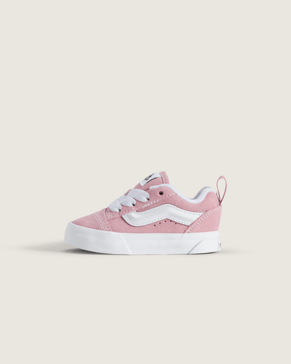 Vans Toddler Knu Skool Shoe in Dawn Pink / True White