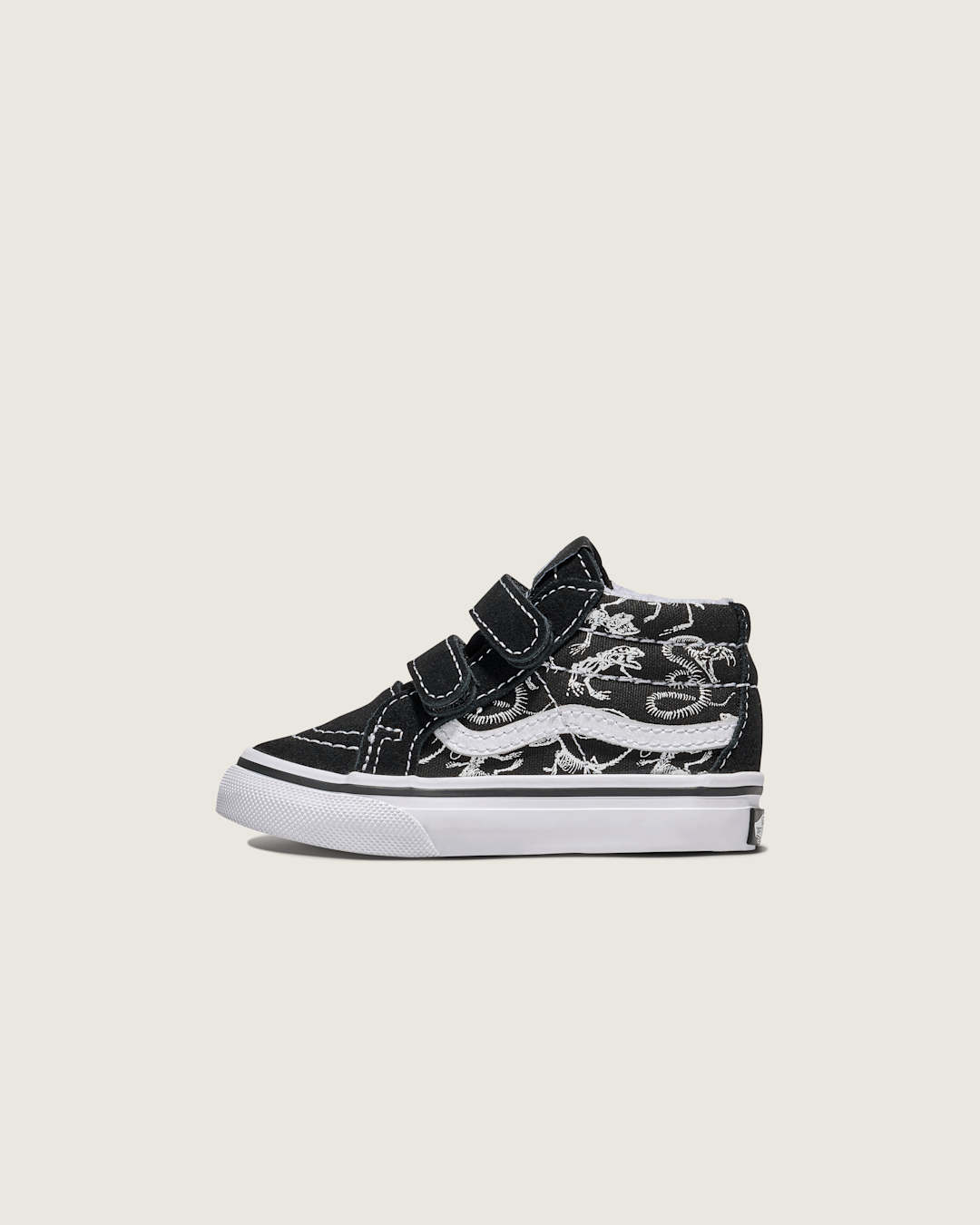 Vans Toddler Sk8-Mid Reissue V Skeletons Shoe in Black