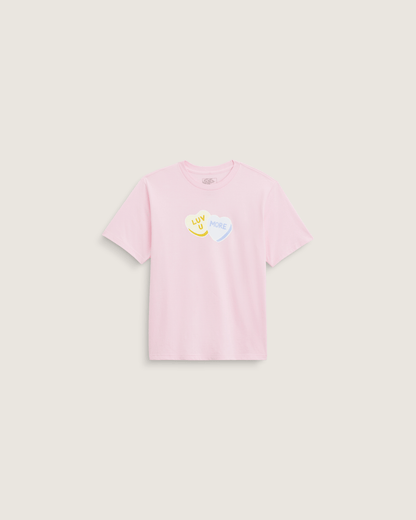 Vans Kids Candy Sweetheart T-Shirt in Coral Blush