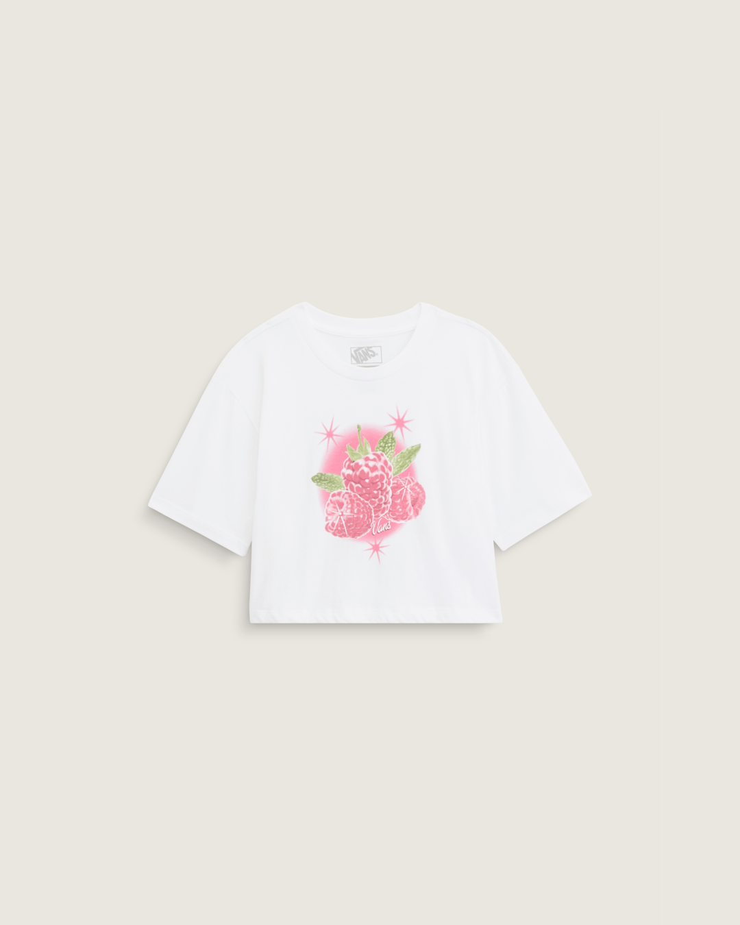 Vans Kids Star Berries Crop T-Shirt in White