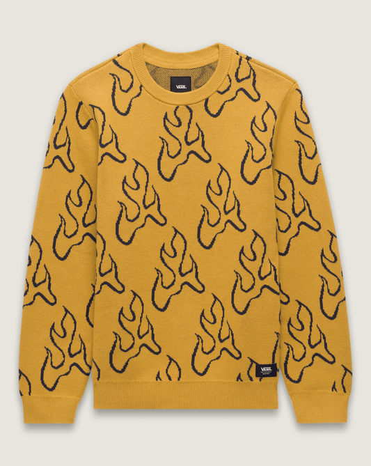 Vans Kids Blaze Crew Sweater in Harvest Gold Yellow