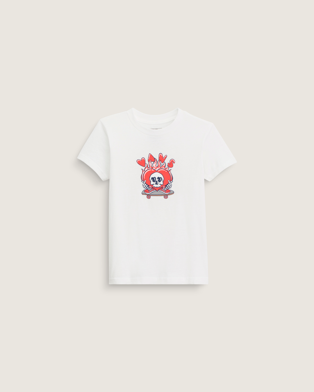 Vans Little Kids Wheely Love Vans T-Shirt in White