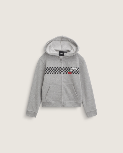 Vans Little Kids Checker Cherries Pullover Hoodie in Cement Heather Grey